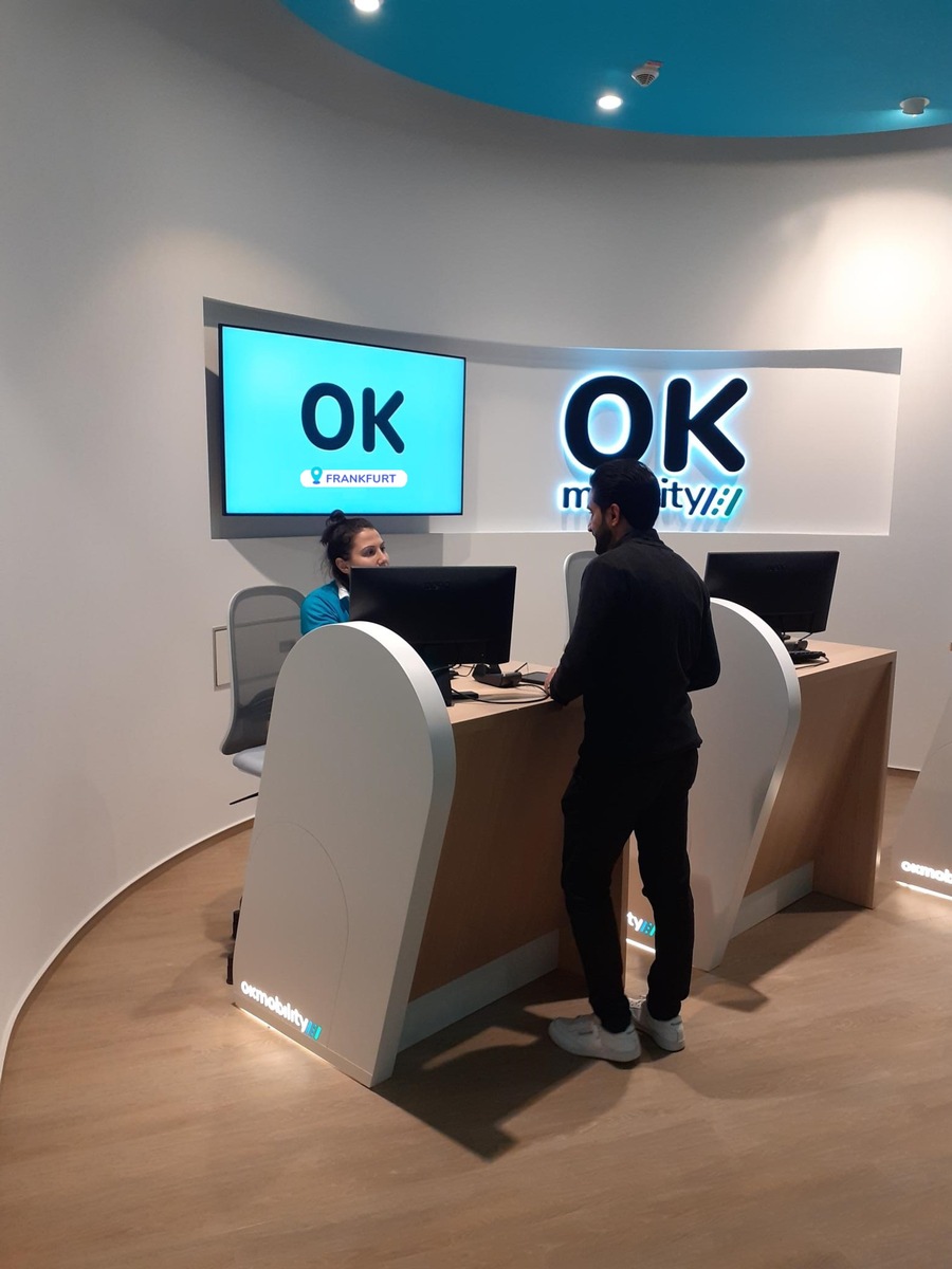 OK Mobility Filiale in Frankfurt, um Mobilitätsangebot in